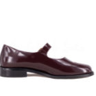 Brown leather loafer shoe on a white background